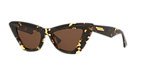サングラス BOTTEGA VENETA Woman Sunglasses Brown BV1101S 002 Bottega Veneta BV1101S 002 Havana/Brown Cat Eye Women's
