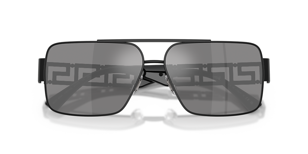 VERSACE VE2290 Silver - Men Luxury Sunglasses, Dark Blue Lens