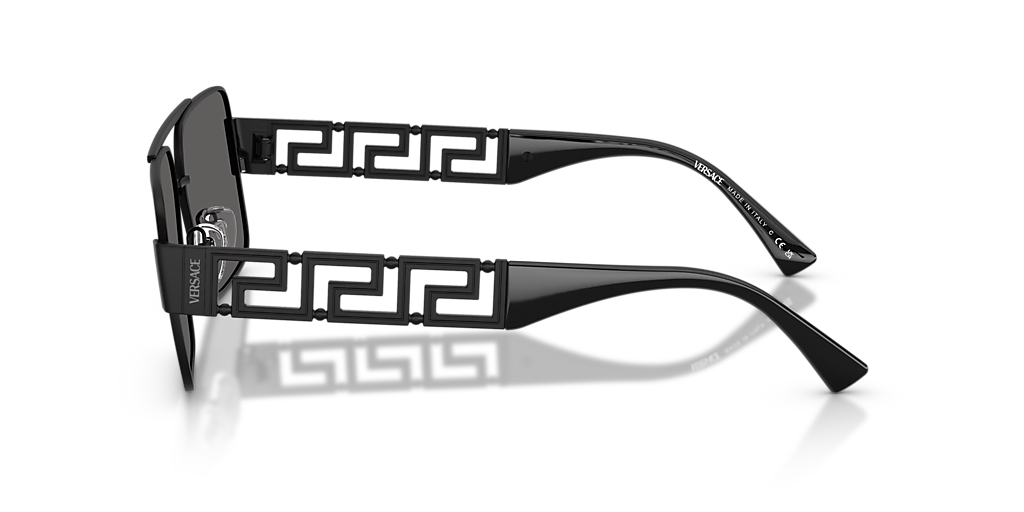 VERSACE VE2290 Silver - Men Luxury Sunglasses, Dark Blue Lens