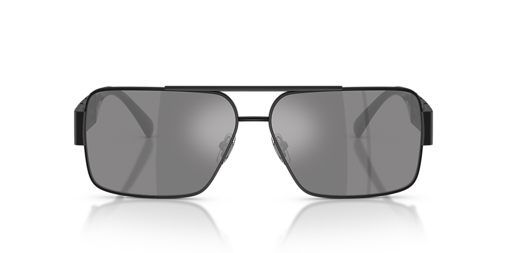 VERSACE VE2290 Silver - Men Luxury Sunglasses, Dark Blue Lens