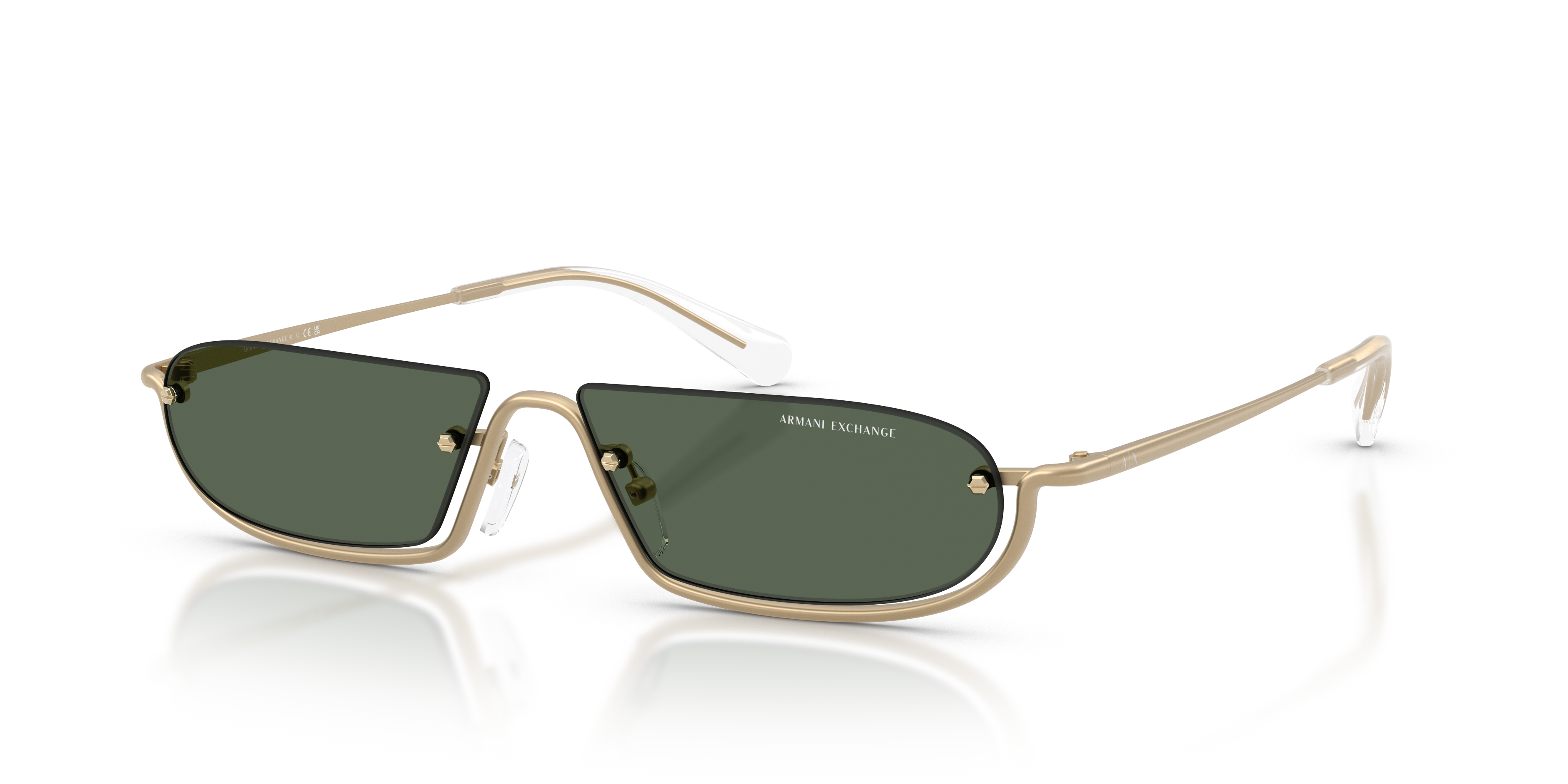 Armani Exchange AX2058S XL (58 - 14) with Green lenses and Black