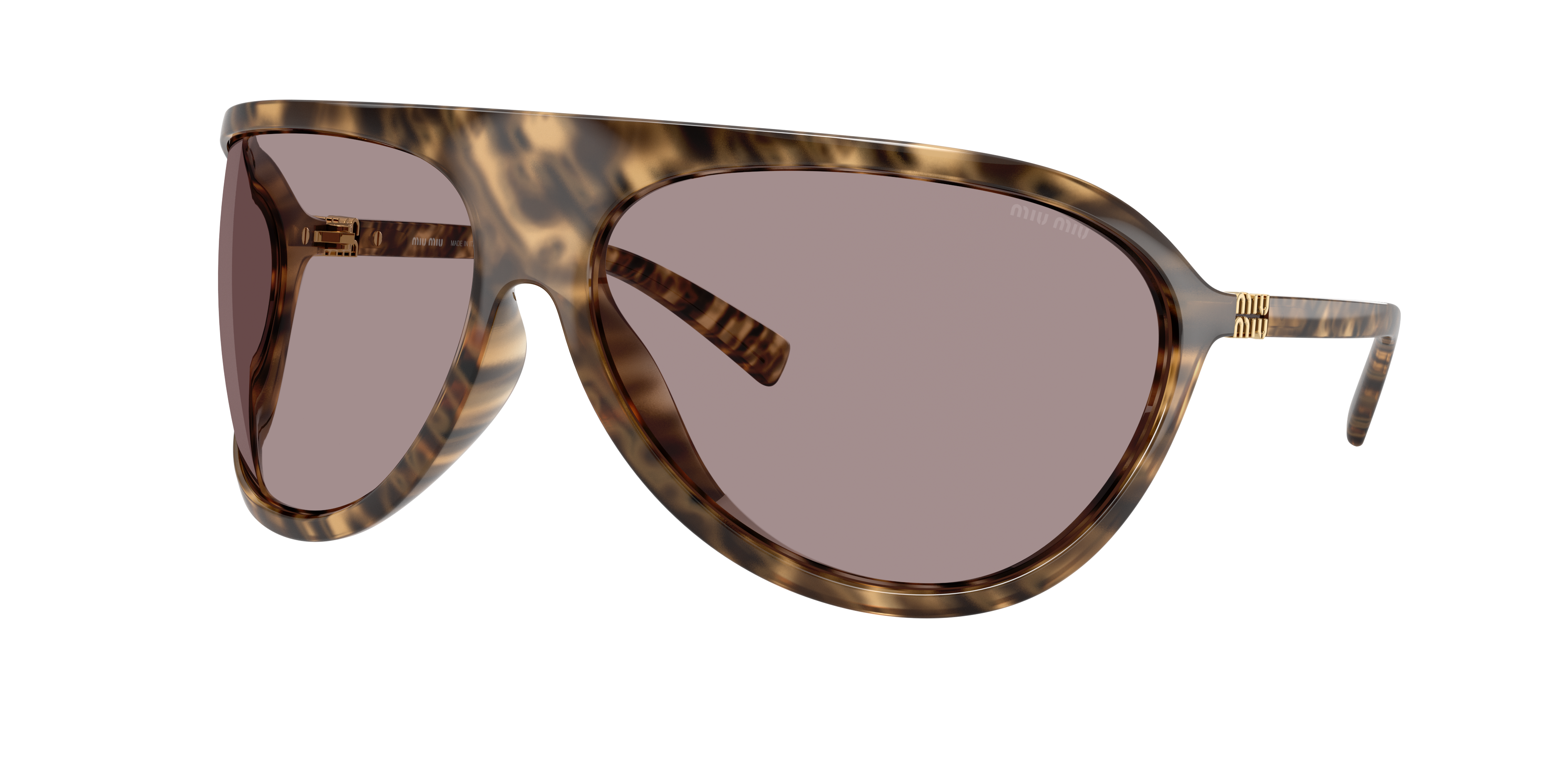 Miu Miu Woman Sunglass Mu A01s In Light Purple Brown