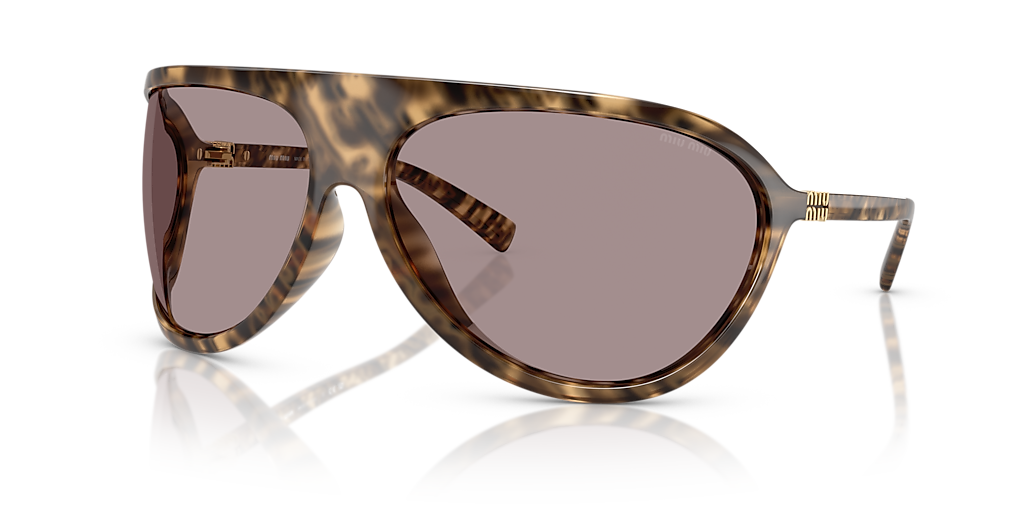 Miu Miu MU A01S XL (75 - 16) with Violet lenses and Tortoise
