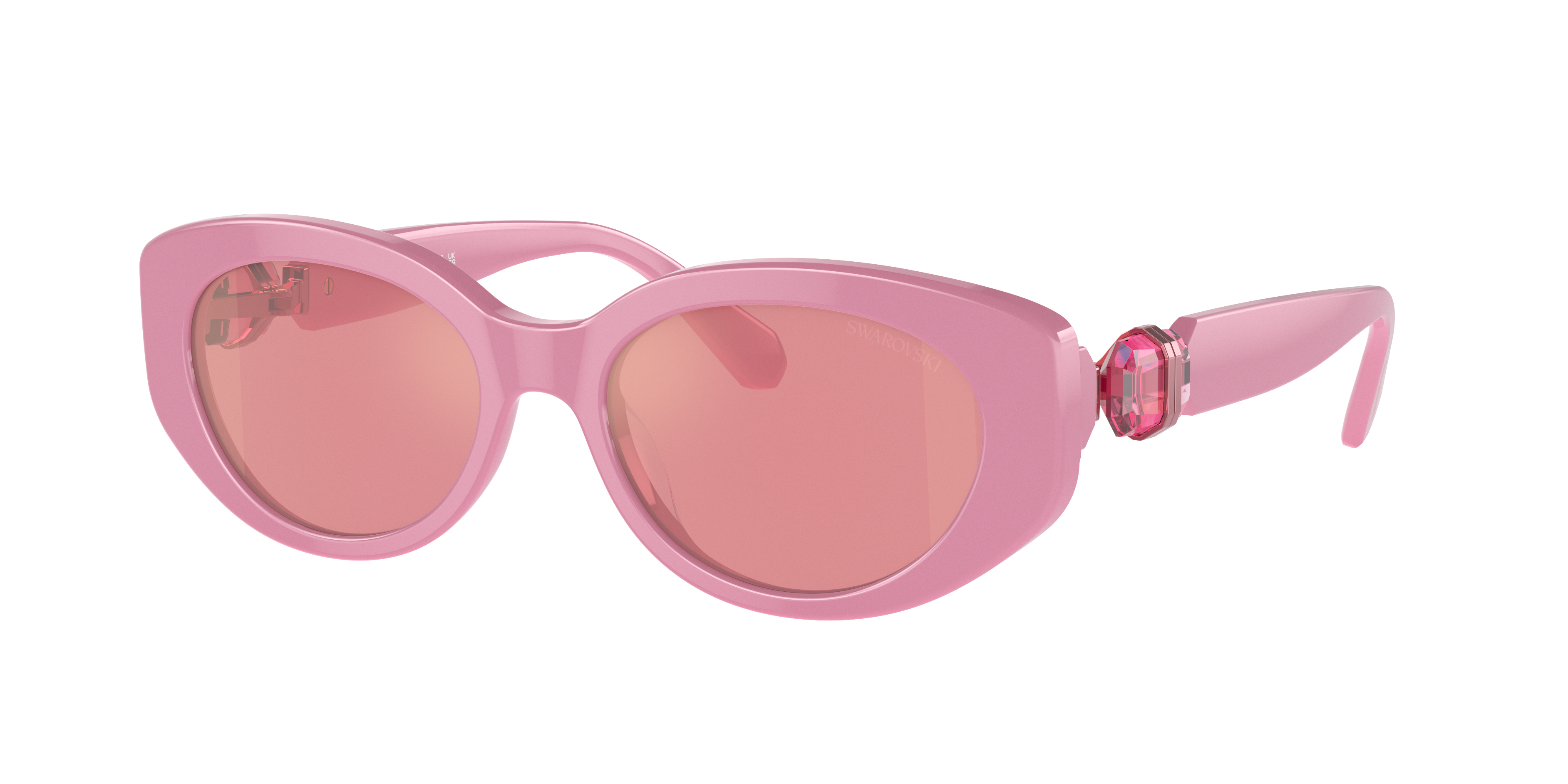 Swarovski Crystal-embellished Cat-eye Frame Sunglasses In Pink