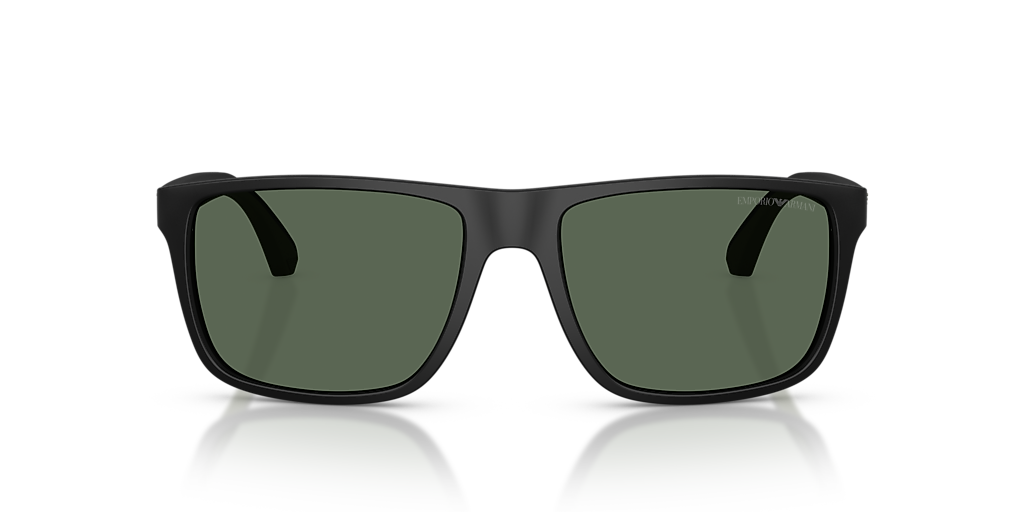 Emporio Armani Black Frame Sunglasses with Green Lenses Emporio Armani EA4033 L (56 - 17) with Green lenses and  main image 3