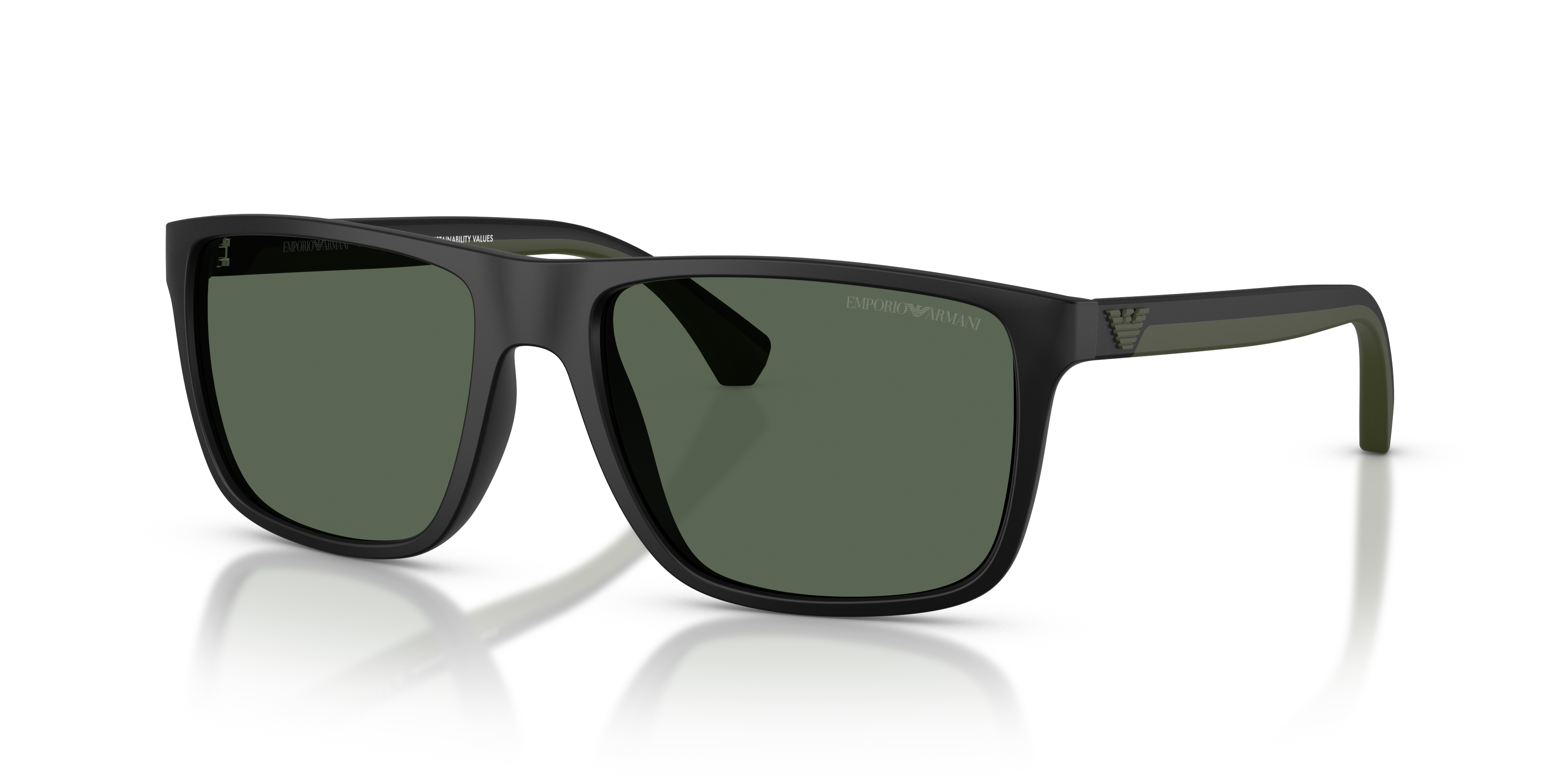 Emporio Armani EA4033 L (56 - 17) with Green lenses and Black