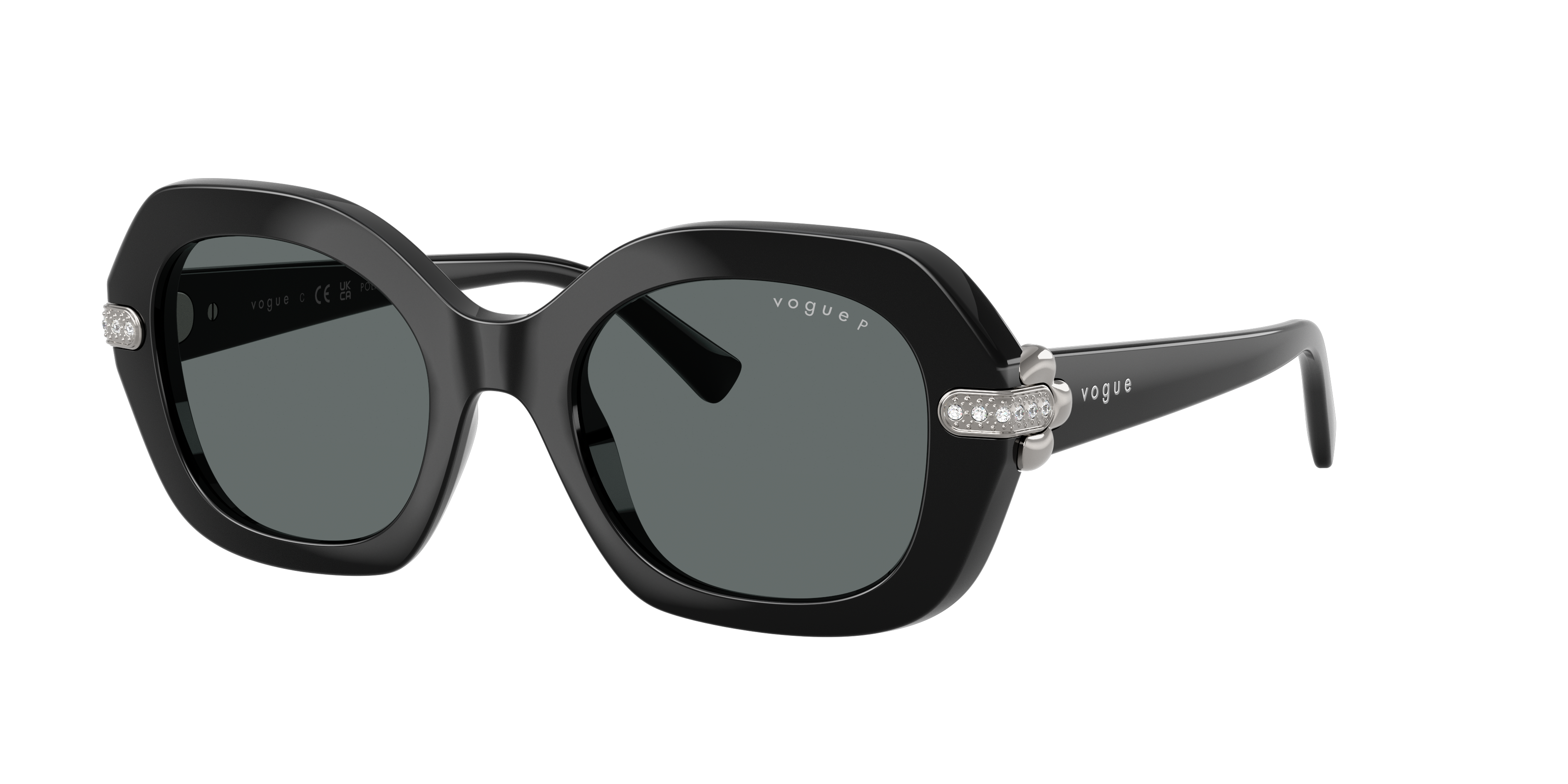 Vogue Eyewear Woman Sunglass VO5706SB -  Frame color: Black, Lens color: Dark Grey Polarized