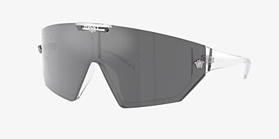 Versace VE4461 01 Grey Mirror Black/Mirror Blue Violet & Crystal 