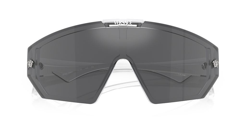 VERSACE VE4461 Black - Unisex Luxury Sunglasses, Dark Grey/Mirror Gold Lens