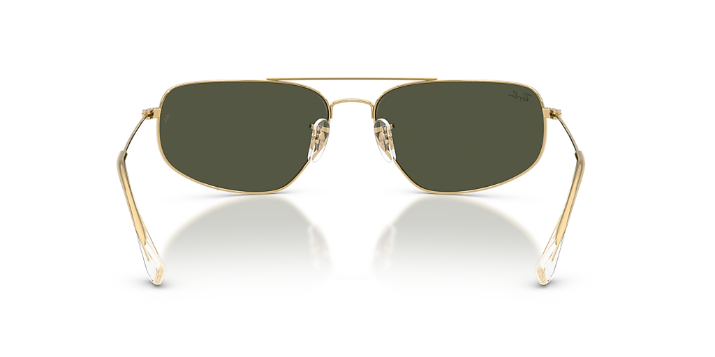 Ray-Ban RB3780 XL (63 - 16) with Green lenses and Gold frame