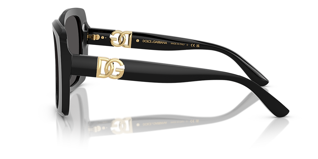 DOLCE & GABBANA スリフレスコト F0V9BFFUP71 M0422 Dolce&Gabbana DG4475 L (56 - 19) with Grey lenses and Black