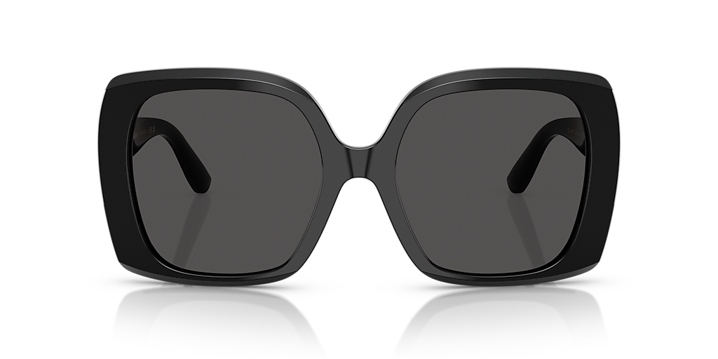 DOLCE&GABBANA DG4475 Black - Women Luxury Sunglasses, Dark Grey Lens