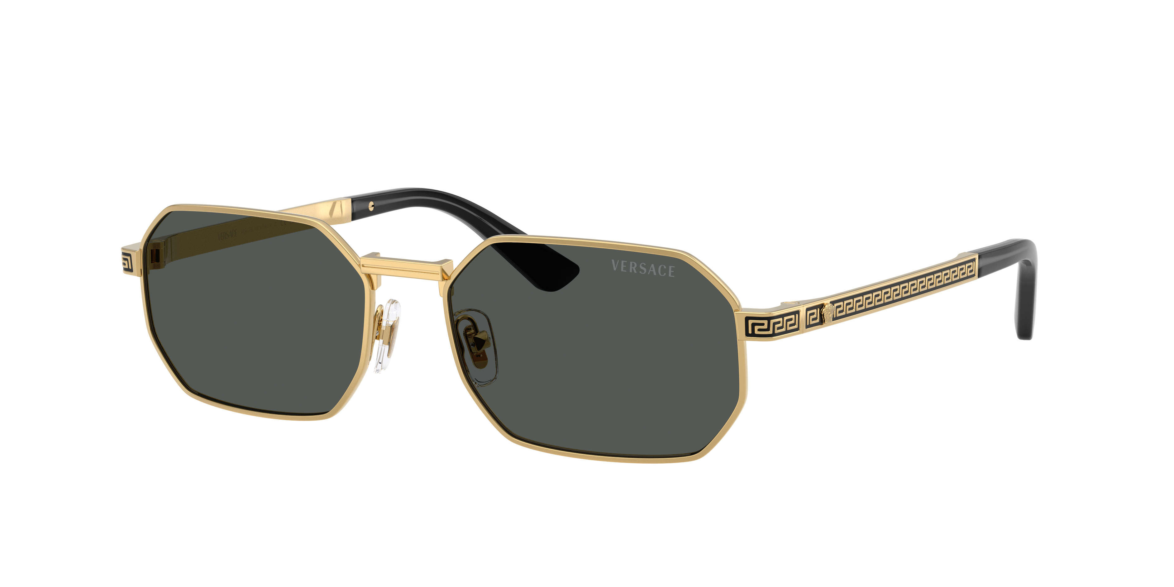 Versace Man Sunglass VE2297 -  Frame color: Gold, Lens color: Dark Grey