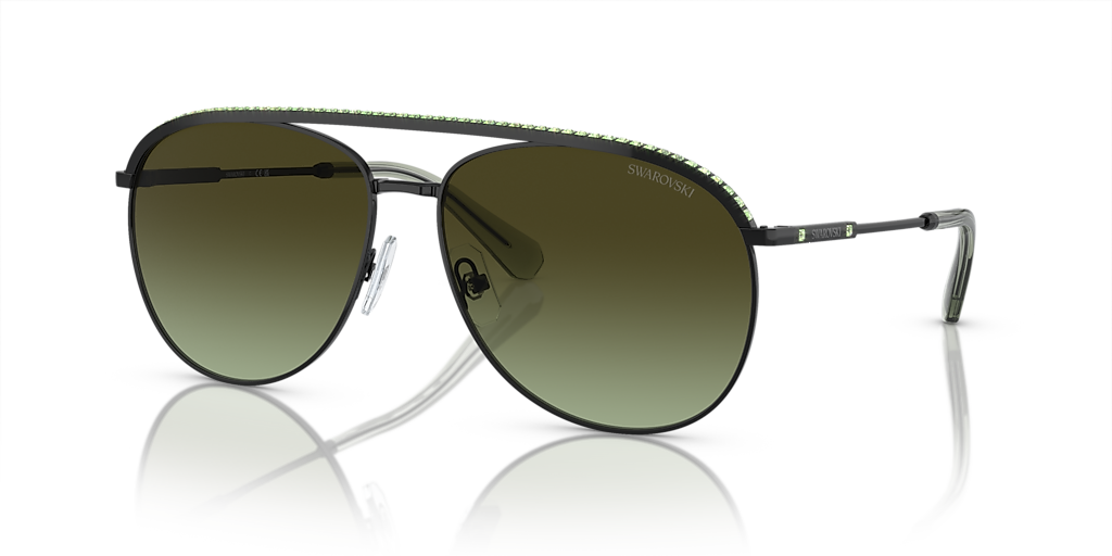 スワロフスキー Swarovski SK7005 XL (61 - 15) with Green lenses and Black frame