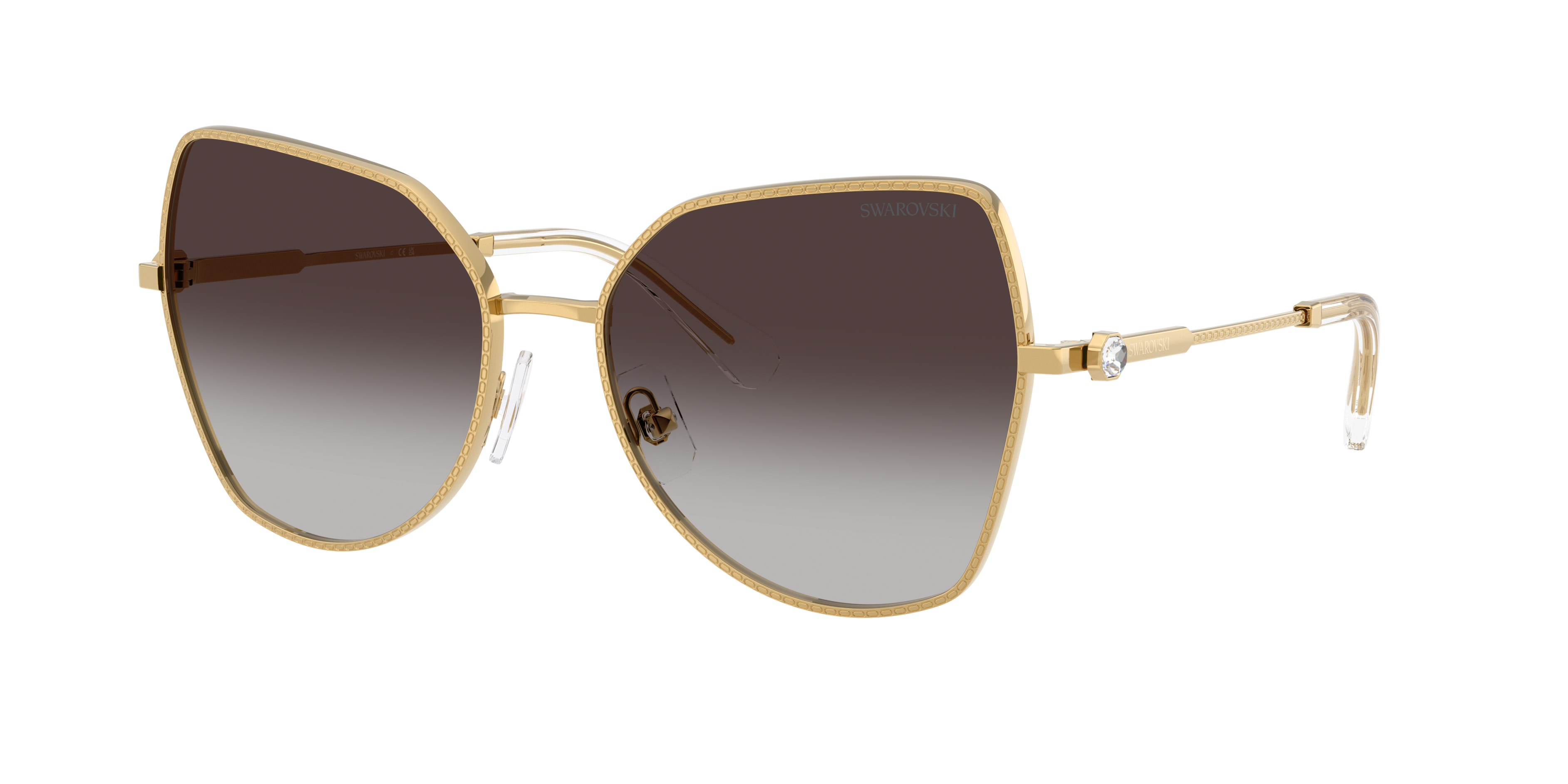 Swarovski Woman Sunglass SK7037 -  Frame color: Gold, Lens color: Gradient Grey