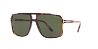 TOM FORD Kemp Black Shiny - Men Luxury Sunglasses, Grey Lens