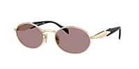 PRADA PR 65ZS Pale Gold - Woman Luxury Sunglasses, Dark Grey Lens
