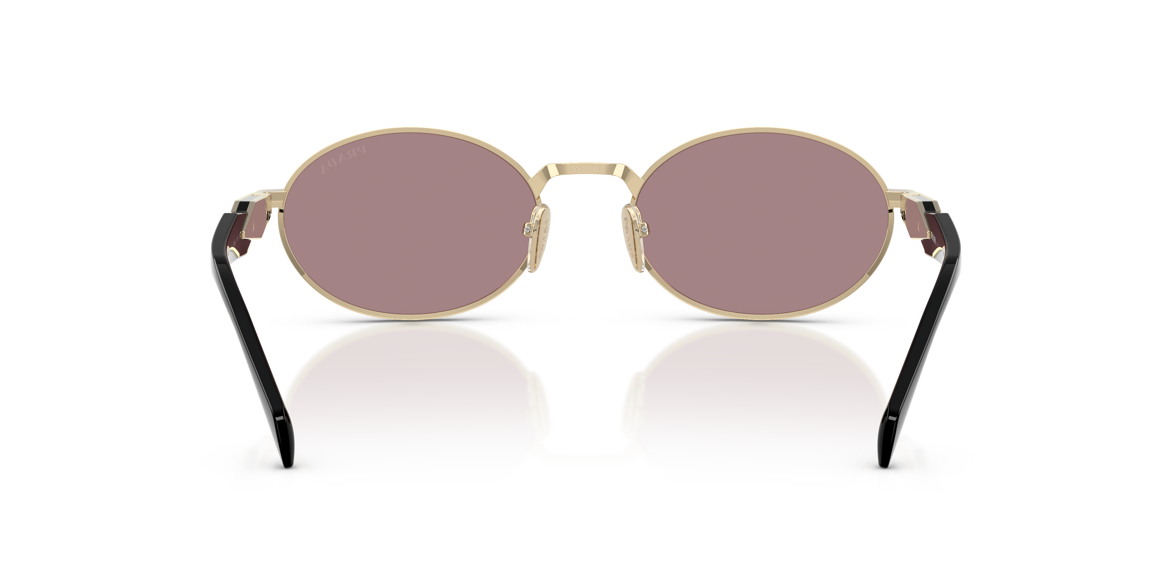 Prada PR 65ZS L (55 - 20) with Violet lenses and Gold frame