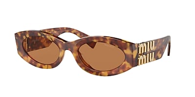 Miu Miu MU 11WS 54 Dunkelgrau & Grün Sunglasses | Sunglass Hut 