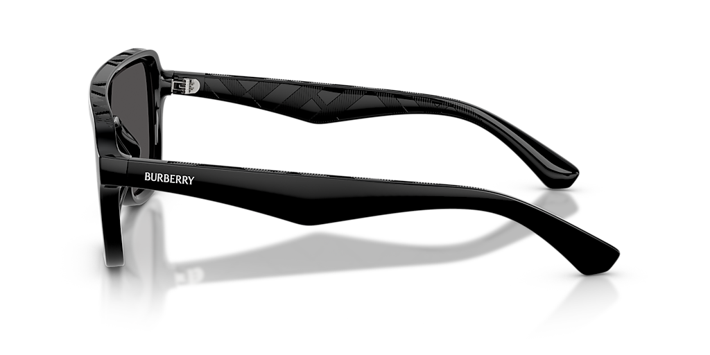 BURBERRY BE4474U Black - Men Luxury Sunglasses, Dark Grey Lens