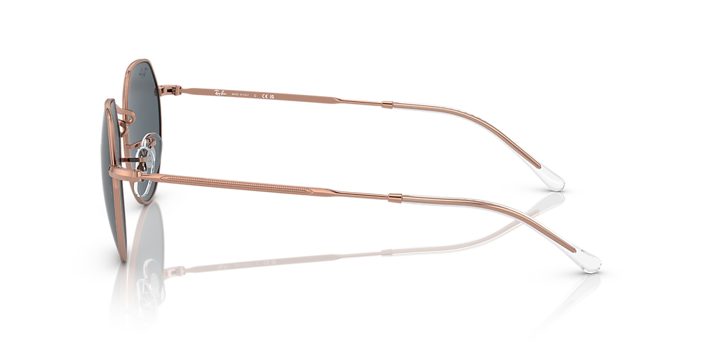 RAY-BAN RB3565 Jack Rose Gold Rose Gold - Sunglasses, Blue Lens