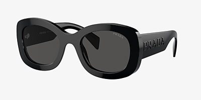Prada PR A13S 54 Dark Grey & Black Sunglasses | Sunglass Hut 