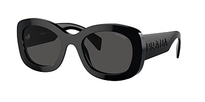 Prada PR A13S 54 Dark Grey & Black Sunglasses | Sunglass Hut 