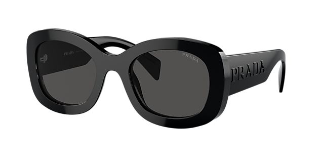 Prada PR A13S 54 Dark Grey & Black Sunglasses | Sunglass Hut 