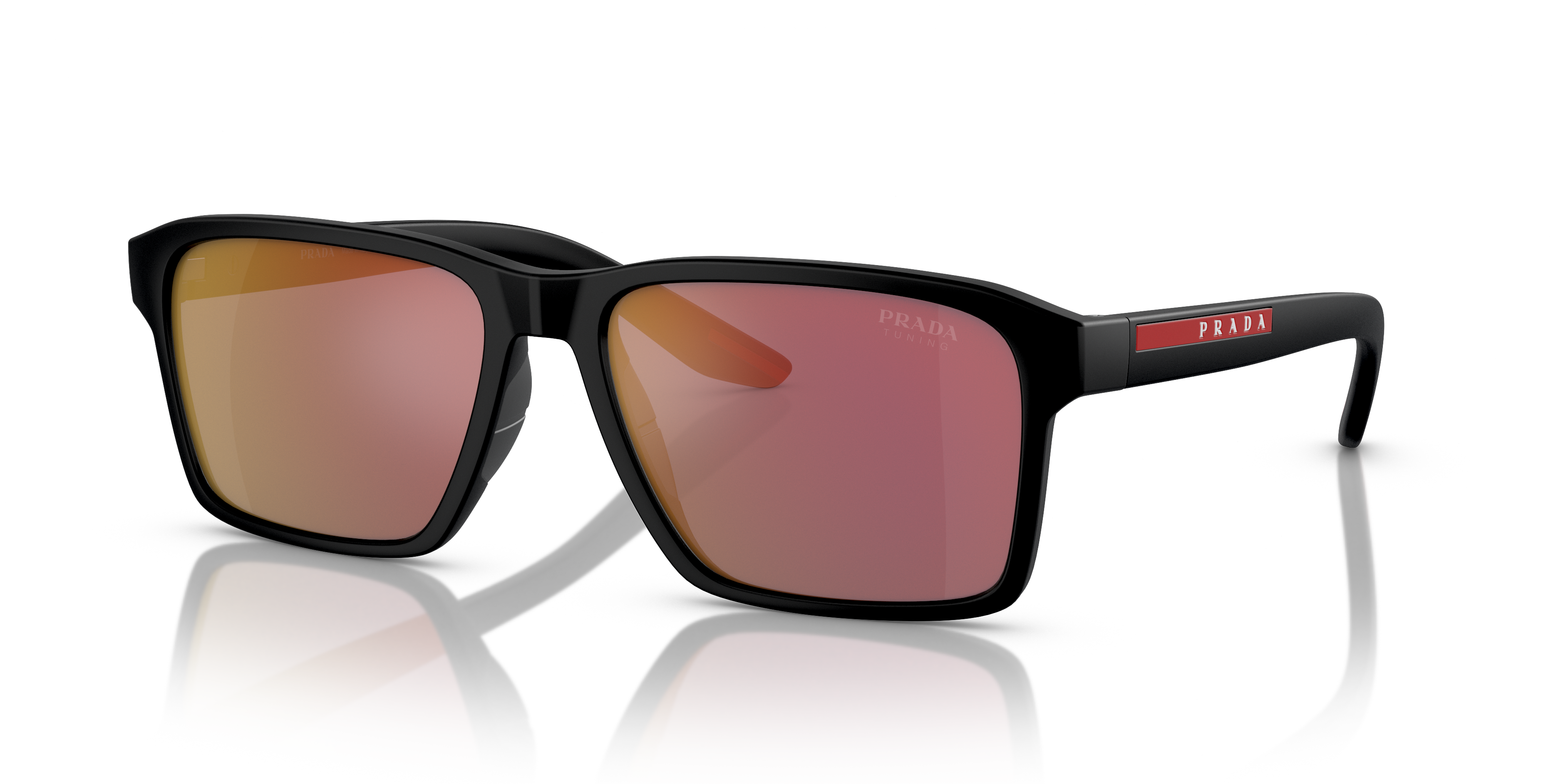 メガネ Prada VPS05N Lightweight Rectangular Nero Glasses Prada Linea Rossa PS 05YS Rectangle Sunglasses | EyeOns.com