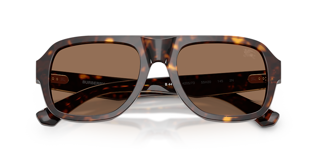 BURBERRY BE4478 Striped Beige - Men Luxury Sunglasses, Brown Gradient Lens