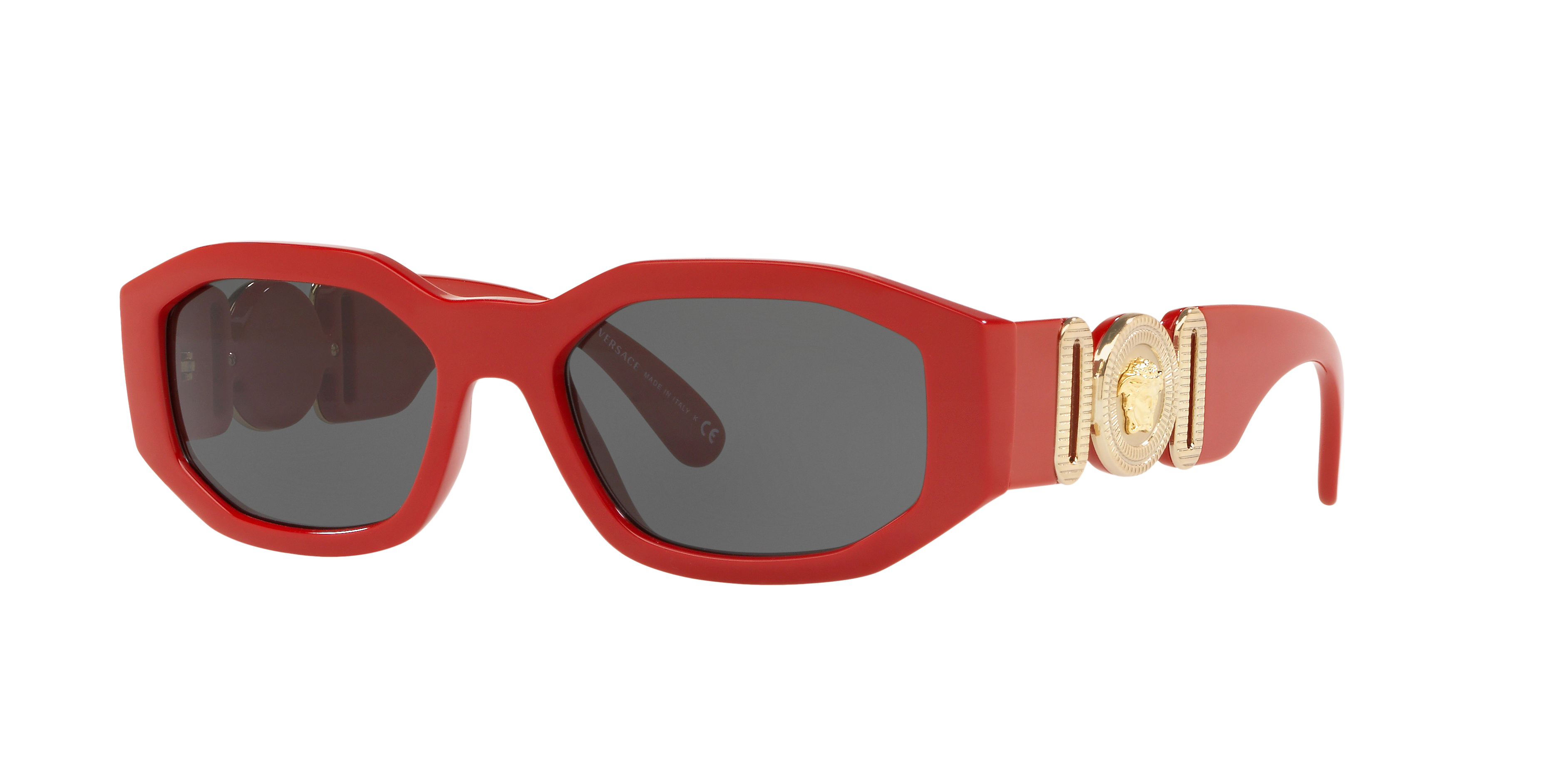 Versace Man Sunglass Biggie -  Frame color: Red, Lens color: Dark Grey