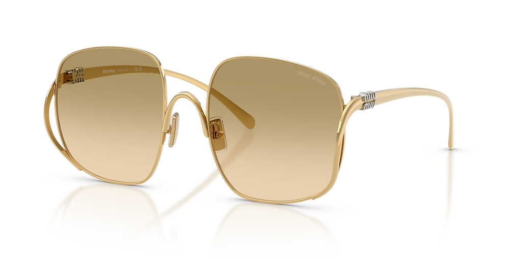 Miu Miu MU A57S M (57 - 20) with Yellow lenses and Gold frame