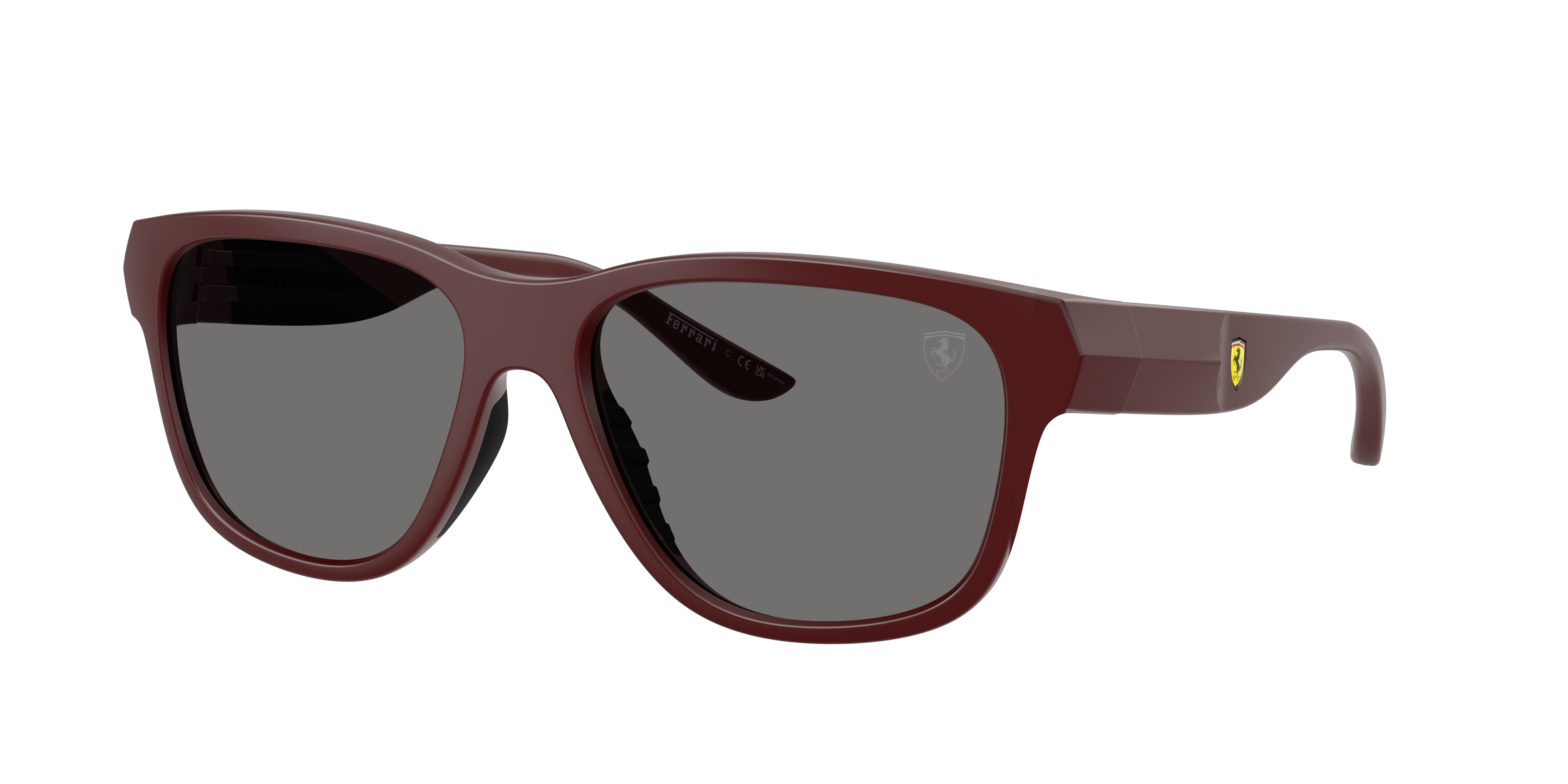 Scuderia Ferrari Man Sunglass FZ6028U -  Frame color: Red Bordeaux Matte, Lens color: Dark Grey Polarized