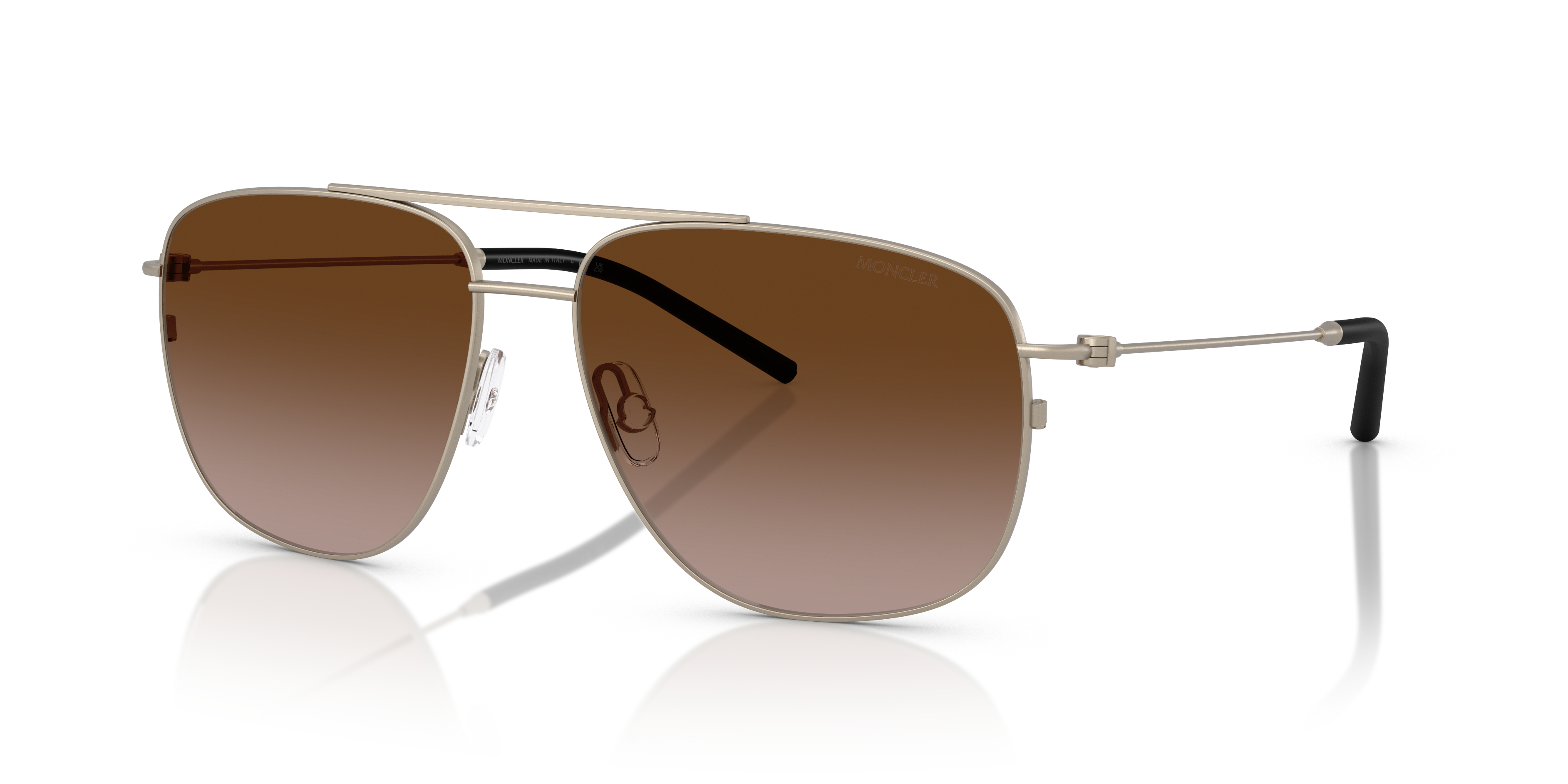 サングラス Moncler Sunglasses ML0154K 30E Brown Unisex Luxury Sunglasses Moncler Brown in Metal - 47766896