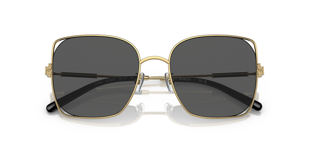 TORY BURCH TY6097 Gold - Women Sunglasses, Dark Grey Lens