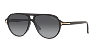 TOM FORD FT0932 Black Shiny - Men Luxury Sunglasses, Grey Grad Lens