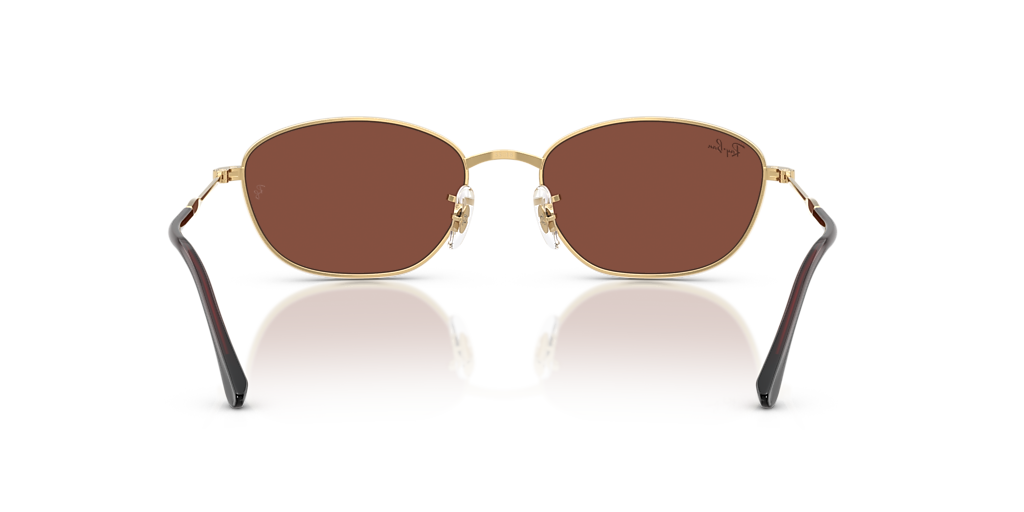 Ray-Ban RB3749 XXL (58 - 18) with Red lenses and Gold frame  display picture 3