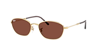 Ray-Ban RB3749 XXL (58 - 18) with Brown lenses and Gold frame