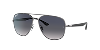 Ray-Ban RB3683 L (56 - 15) with Blue lenses and Silver frame