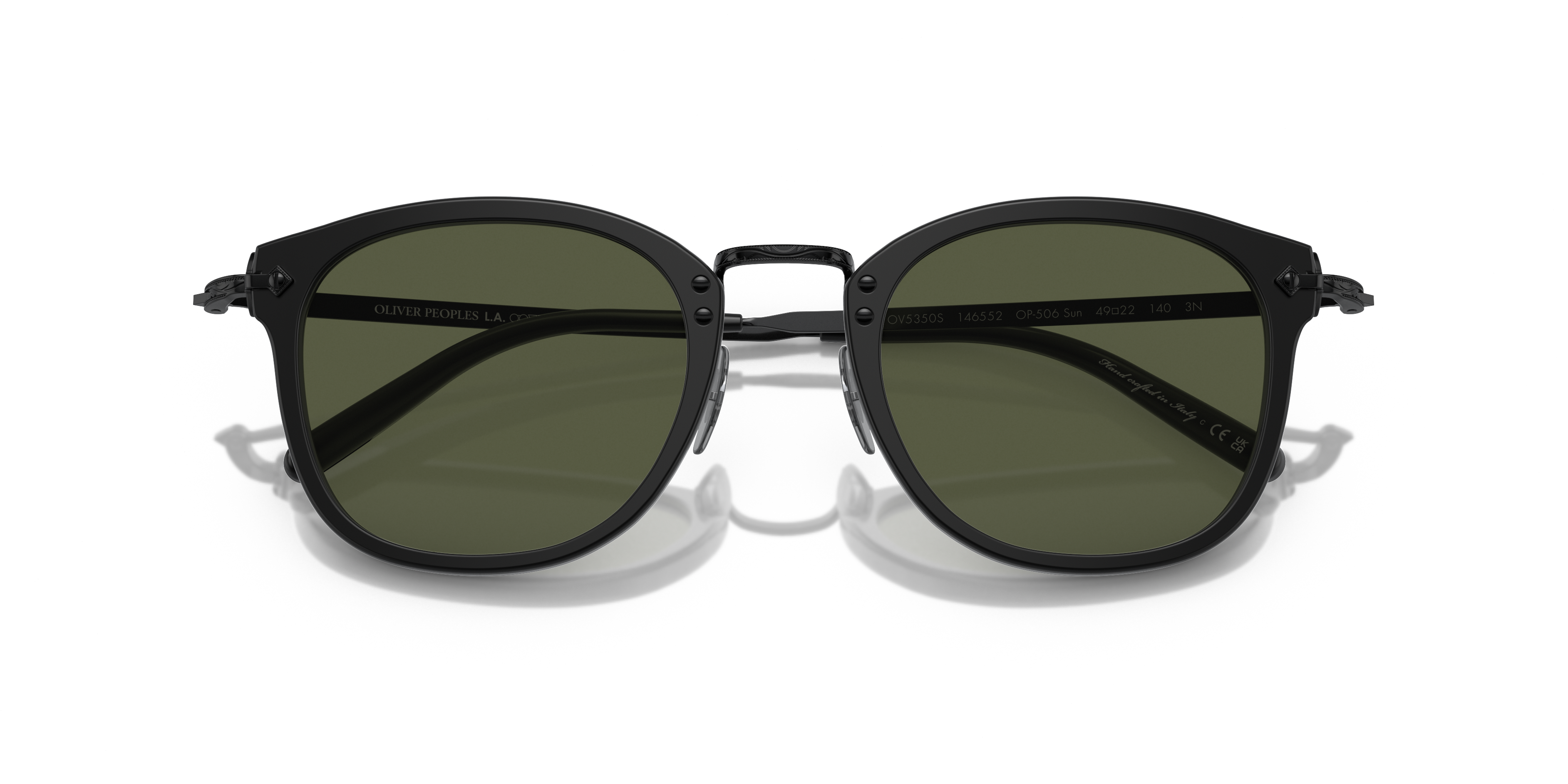Oliver Peoples OV5350S OP-506 Sun XXL (49 - 22) with Green lenses and Black  frame | Sunglass Hut®