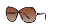 TOM FORD FT1013 Brown Dark - Women Luxury Sunglasses, Brown Grad Lens