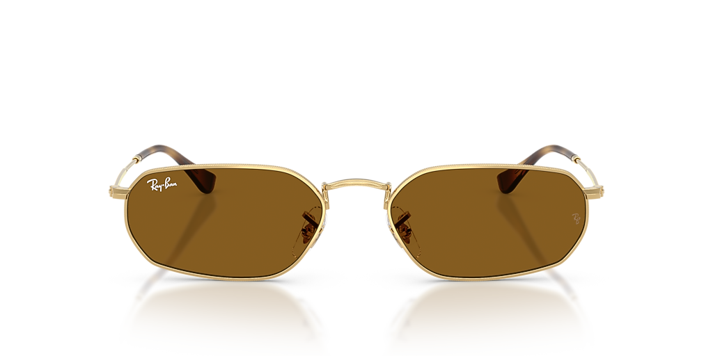 Ray-Ban RB3947 XL (57 - 18) with Brown lenses and Gold frame