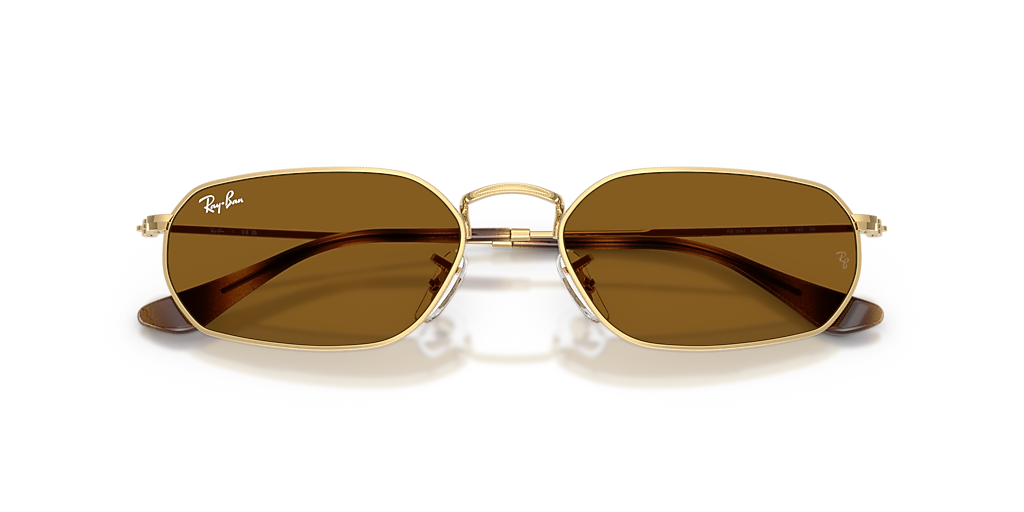 Ray-Ban RB3947 M (54 - 18) with Brown lenses and Gold frame