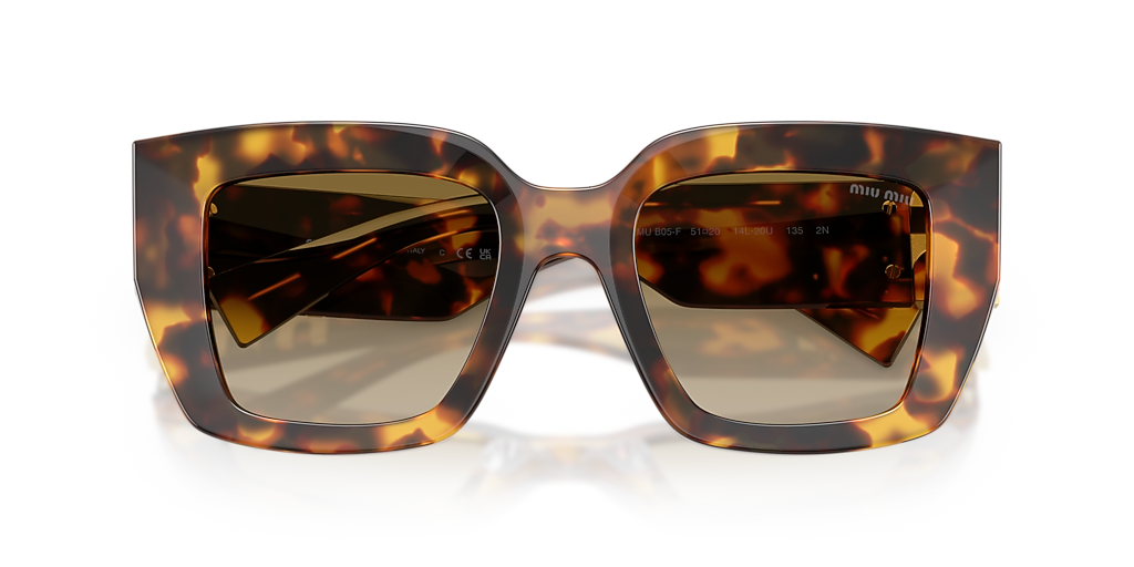 muuuuページ Miu Miu MU B05SF XL (51 - 20) with Brown lenses and Tortoise frame