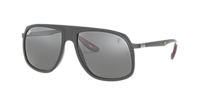 RAY-BAN RB4308M Scuderia Ferrari Collection Grey - Men Sunglasses, Grey Mirror Silver Lens