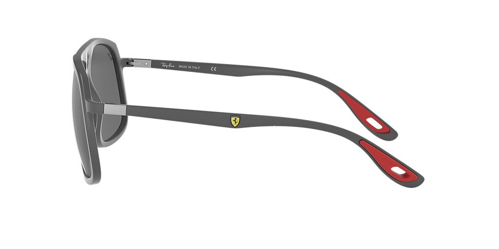 RAY-BAN RB4308M Scuderia Ferrari Collection Grey - Men Sunglasses, Grey Mirror Silver Lens