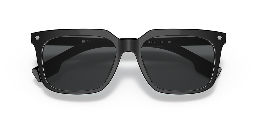 BURBERRY BE4337 Carnaby Black - Men Luxury Sunglasses, Dark Grey Lens