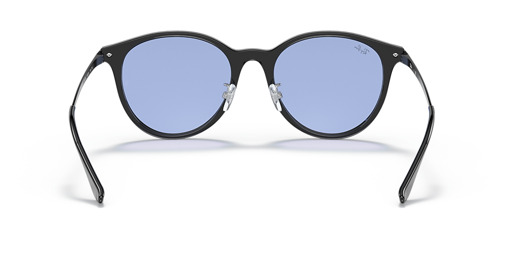 Ray-Ban RB4334D XXL (55 - 19) with Blue lenses and Black frame