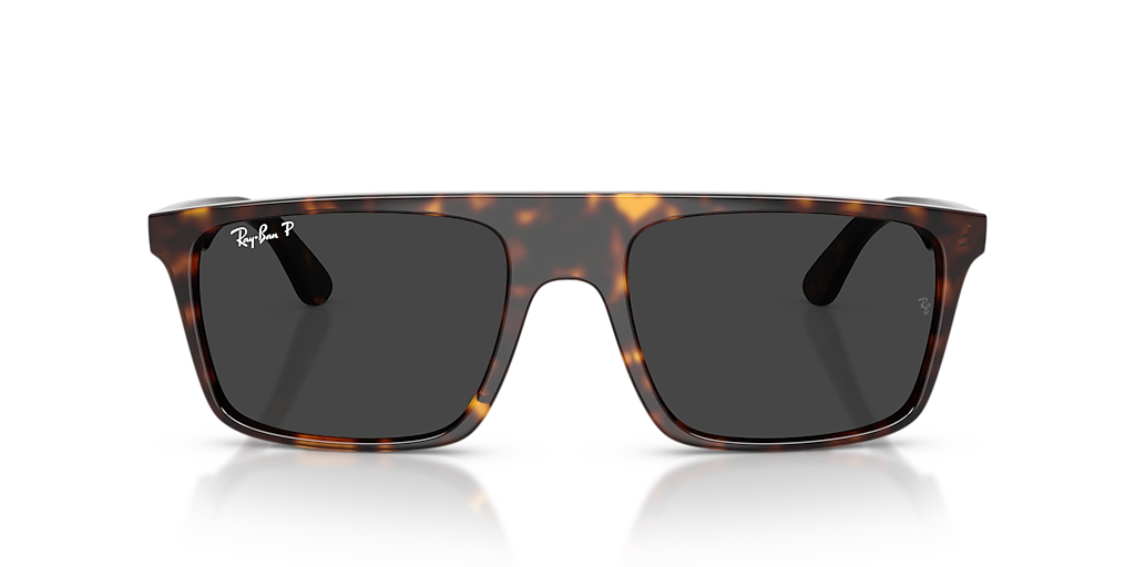 RAY-BAN RB2222 Havana - Unisex Sunglasses, Polarized Black Lens
