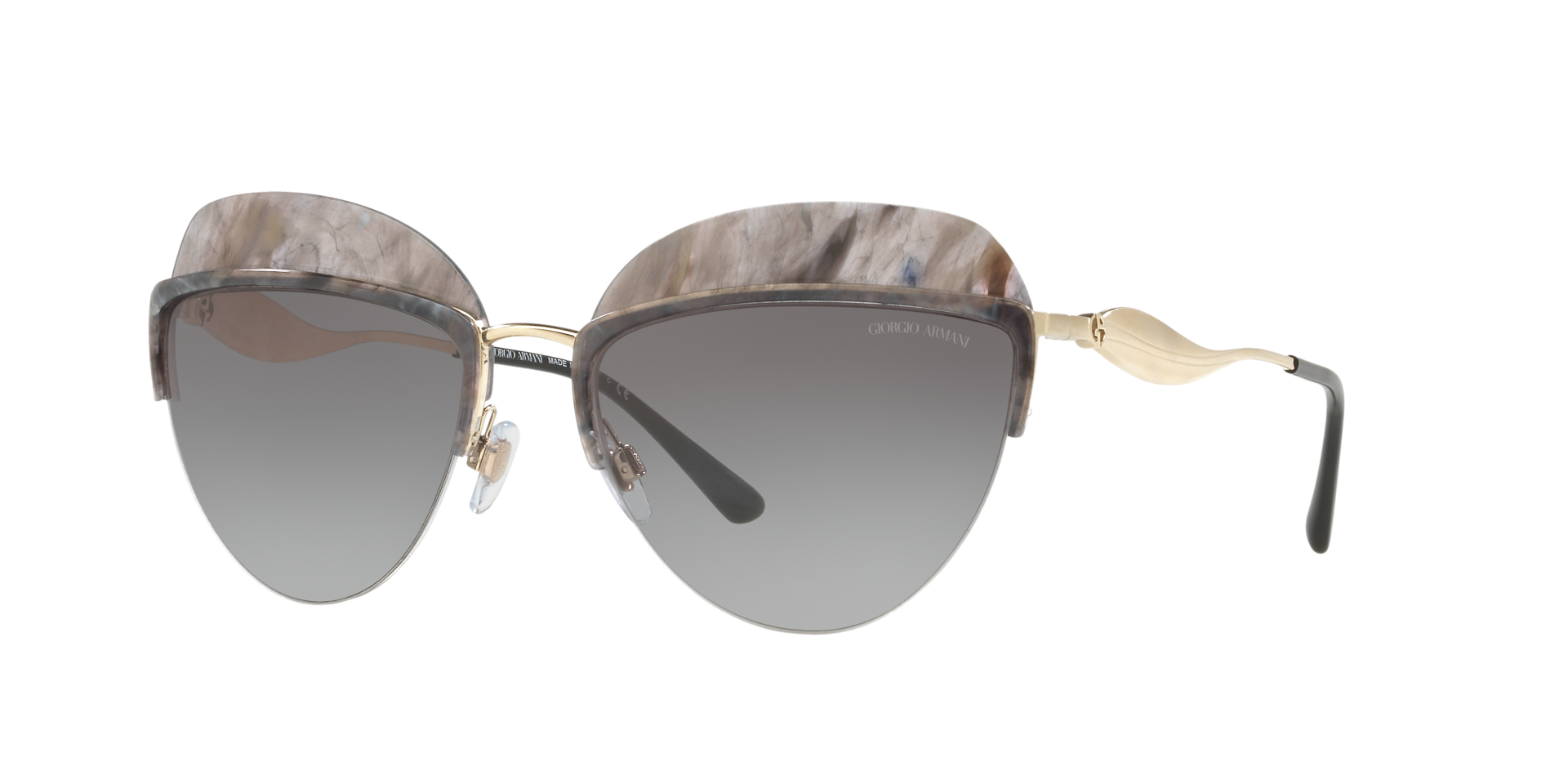 Giorgio Armani Woman Sunglass AR6061 - Frame color: Striped Grey, Lens color: Grey Gradient